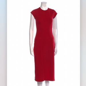 Reformation red midi dress xs
